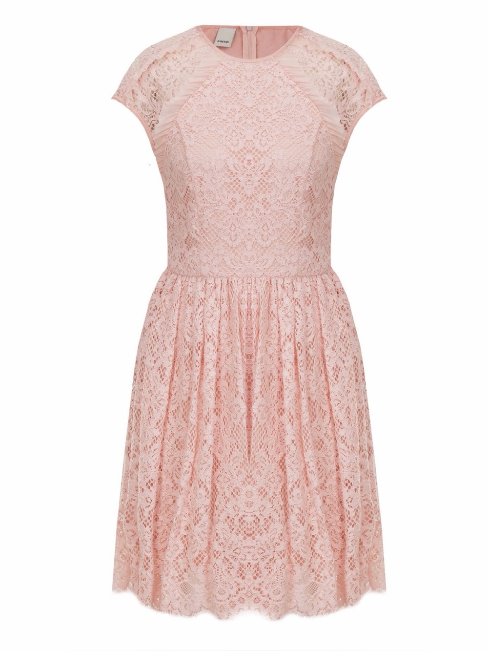 NWT Pinko Inebriare Abito Lace Dress Blush Pink Fit & Flare Cocktail Dress